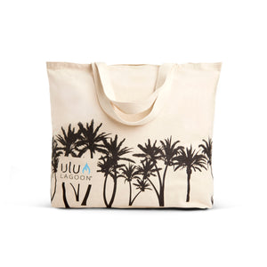 Black Palms Large Canvas Tote Bag