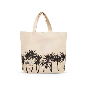 Black Palms Large Canvas Tote Bag