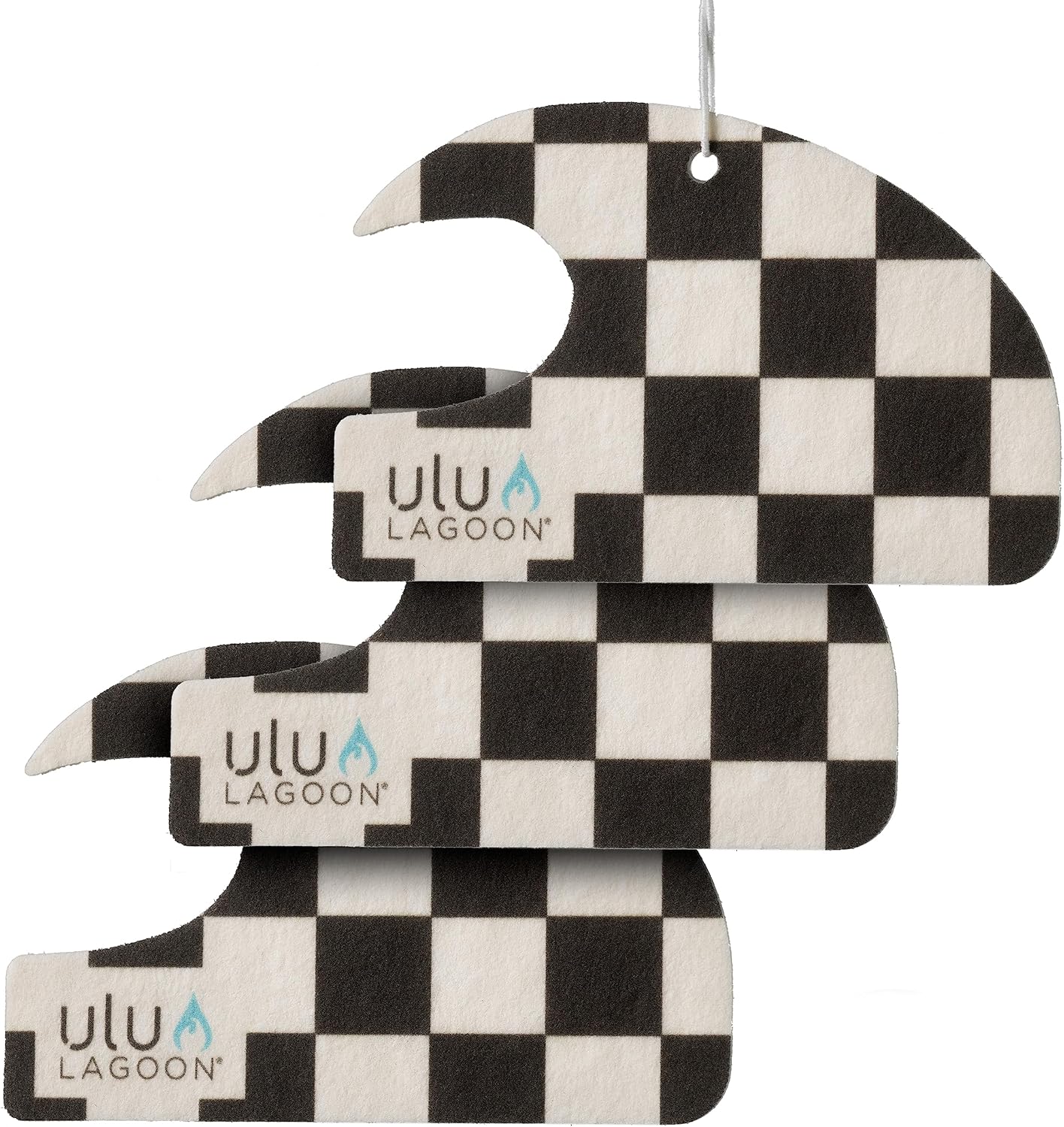 Black and White Checker Mini Wave Air Freshener