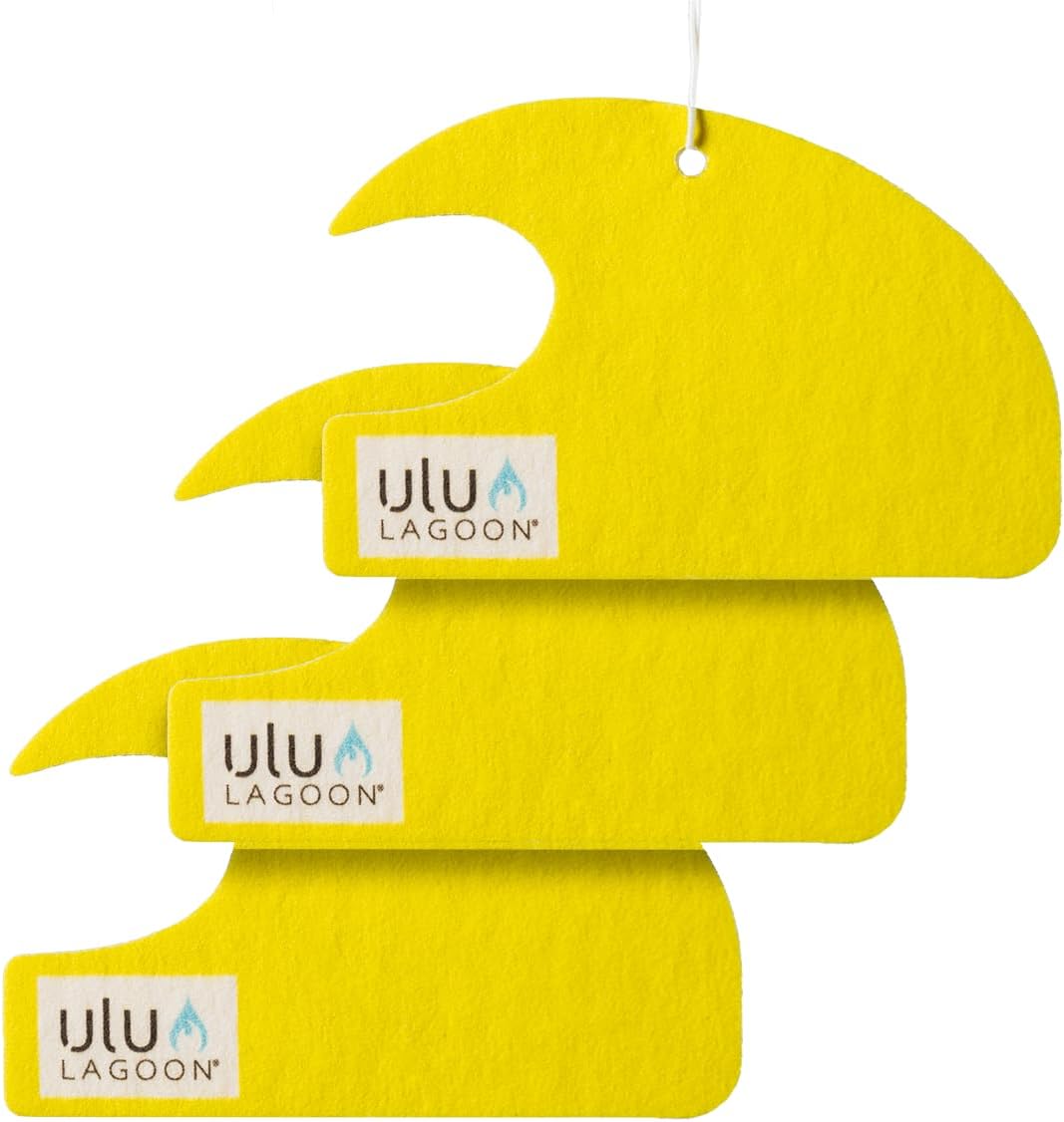 Yellow Mini Wave Air Freshener 3 - Pack