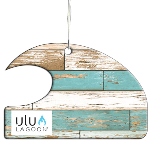 Ulu Lagoon Coconut Surf Wax Scent Mini Wave Air Freshener (Reclaimed)